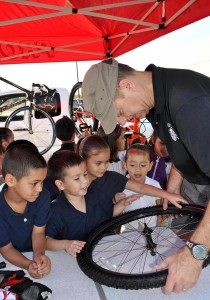 Michael Doyle, Pro Bike Shop with Finley Students